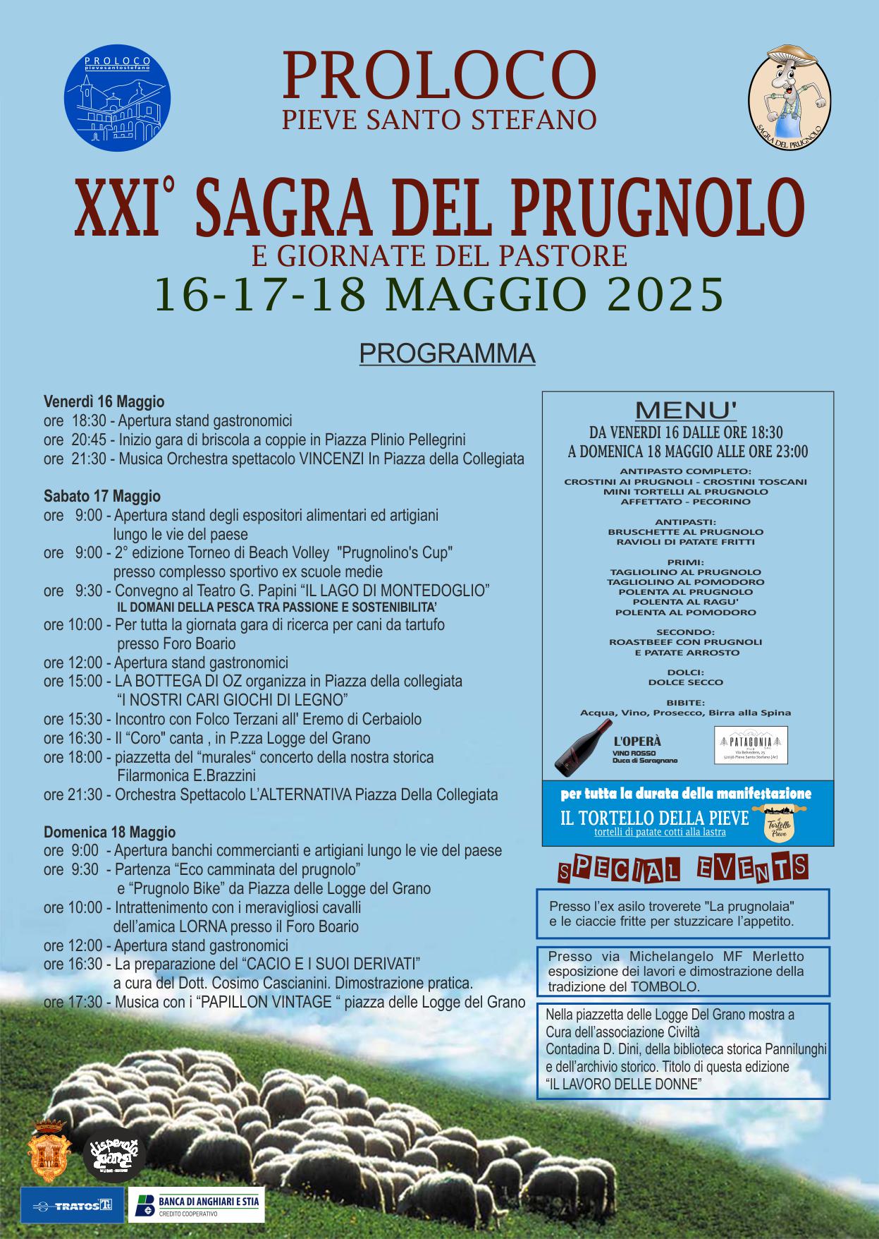 Programma Sagra del Prugnolo e Giornate del Pastore